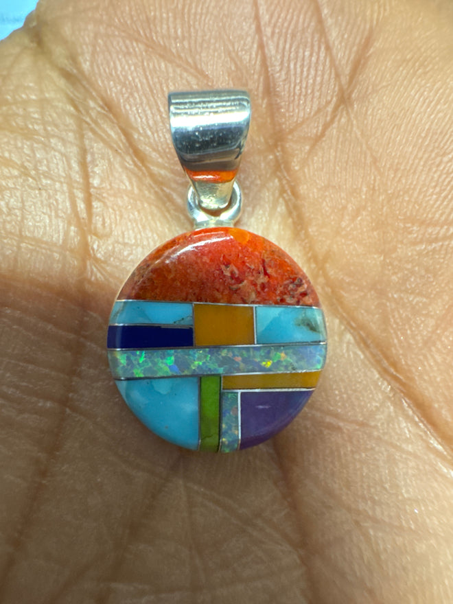 Multi Stone Round Necklace