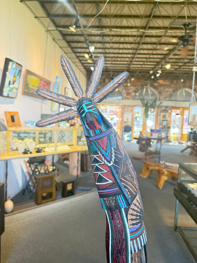32.5-inch Kachina Sculpture by Navajo Artist Jerald Guy