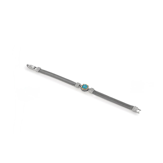 Handmade Chain Bracelet with Chrysocolla