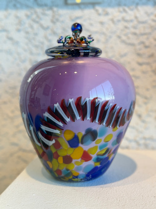 Glass Pot with Octopus on Lid