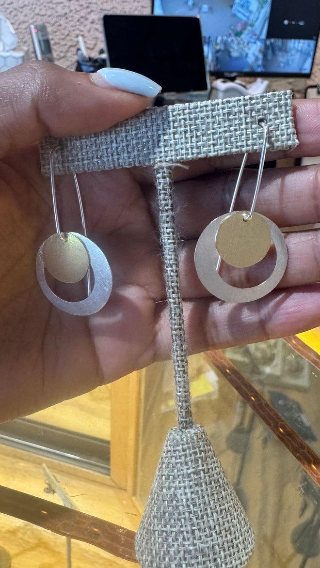 Moon Earrings Sterling Silver Gold plated