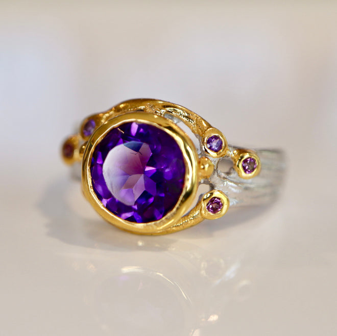 Amethyst & Sapphire Ring