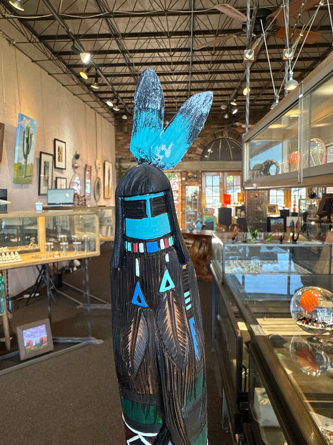 13-inch Kachina Sculpture by Navajo Artist Jerald Guy