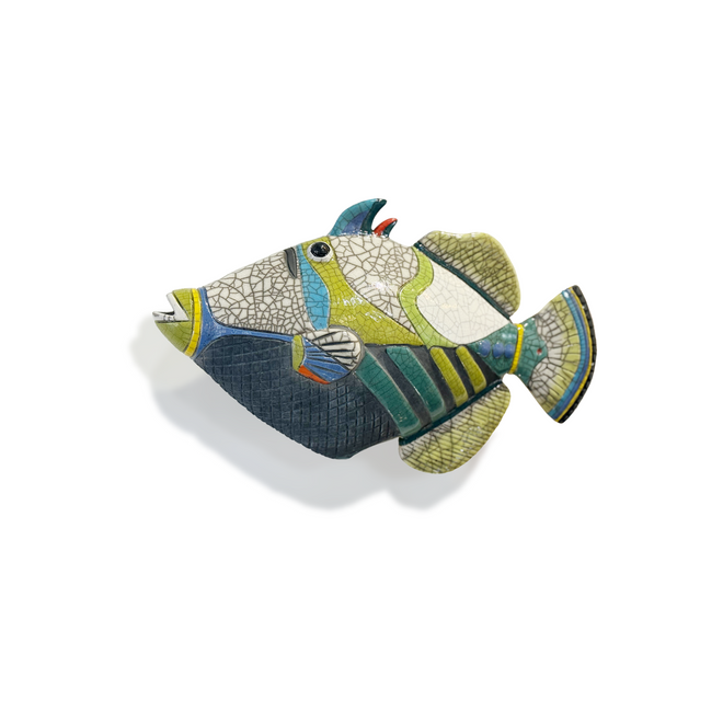 Large Picasso Fish Wall Mounted (Green)