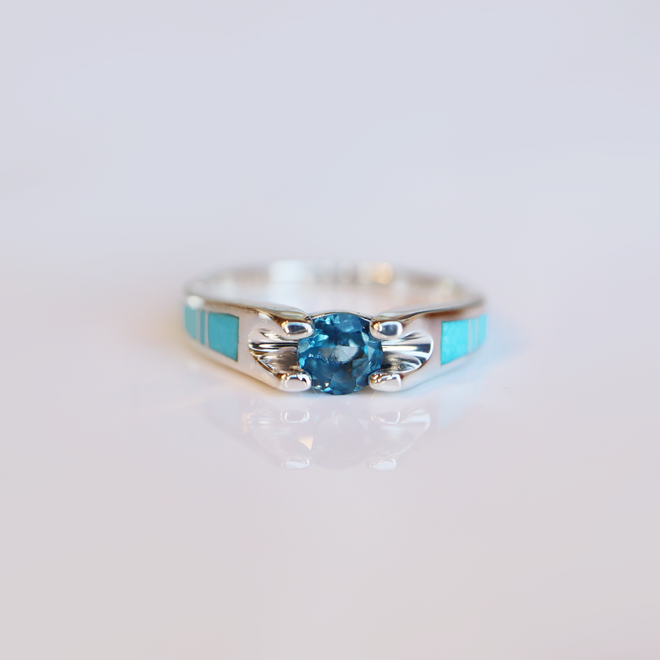 Arizona Blue Turquoise & Blue Topaz