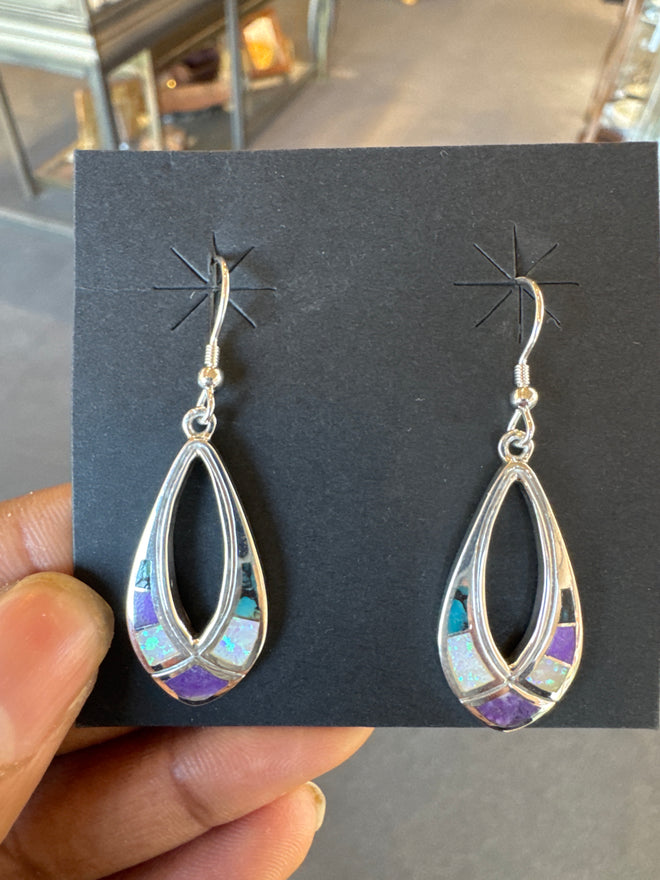 Shalako Earrings (Navajo Inlaid)