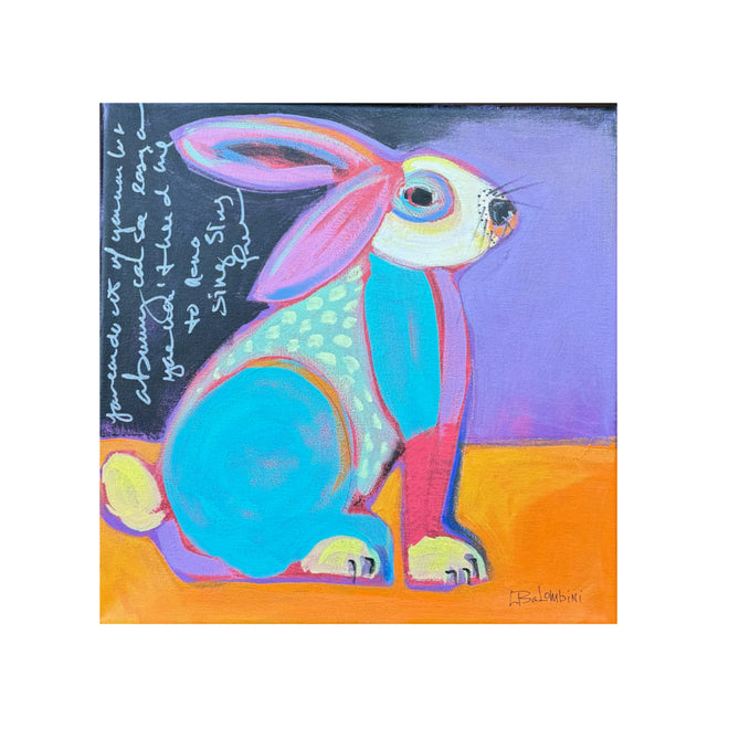 Pink Bunny 12x12 Framed
