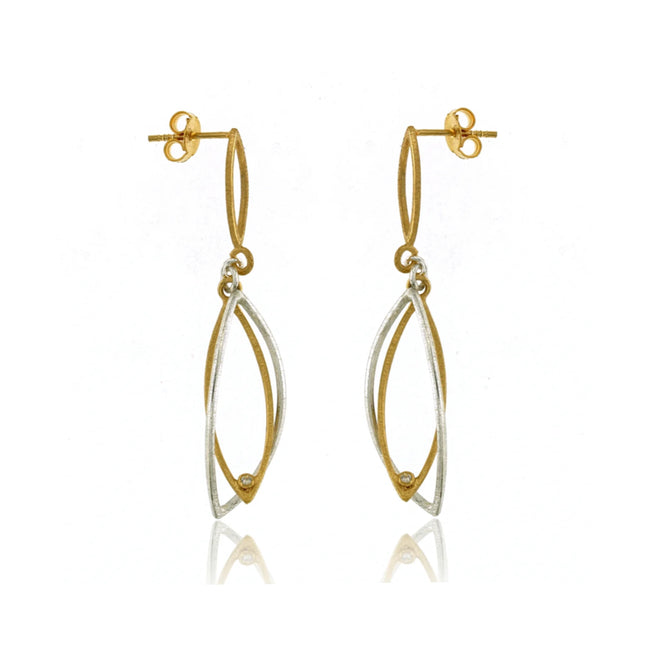 Double Element Drop Earrings