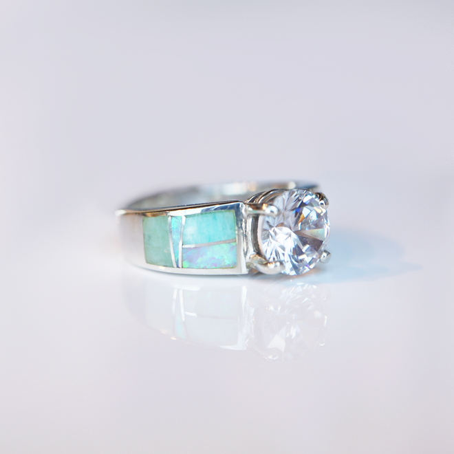 Opal & Amazonite - Navajo Stone Inlaid
