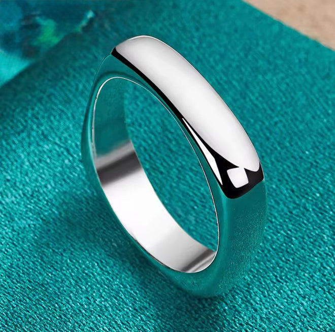 Sterling Silver Smooth Square ring