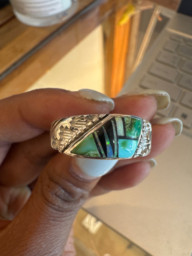 Sonoran Turquoise, Opal and Black Jade