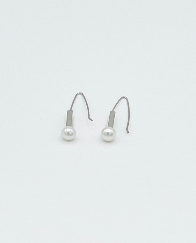 Pearl Bar Earrings