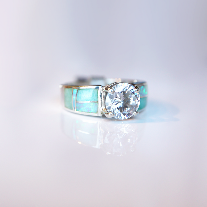 Opal & Amazonite - Navajo Stone Inlaid