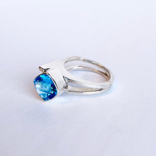 Swiss Blue Topaz Ring
