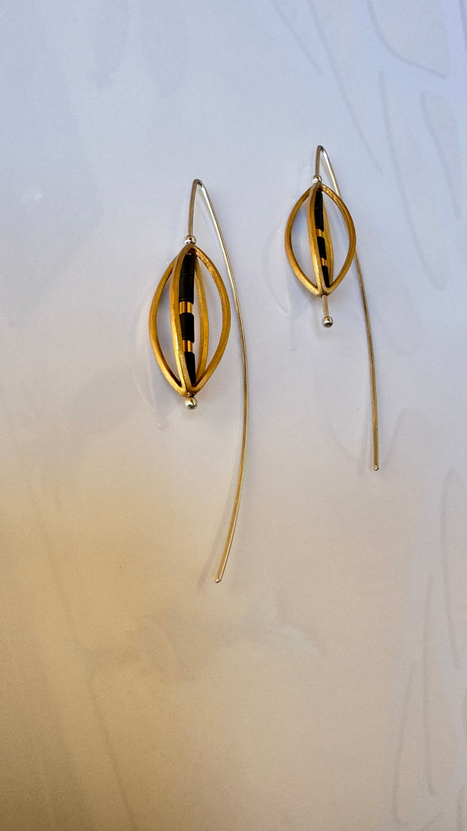 Hematite French Wire Earrings