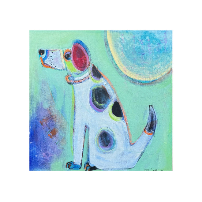 Moon Dog 12x12 Framed