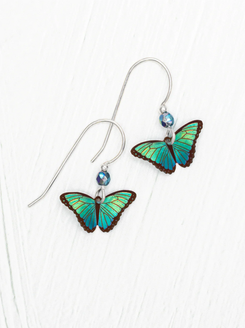 Small Butterfly Drop Earrings