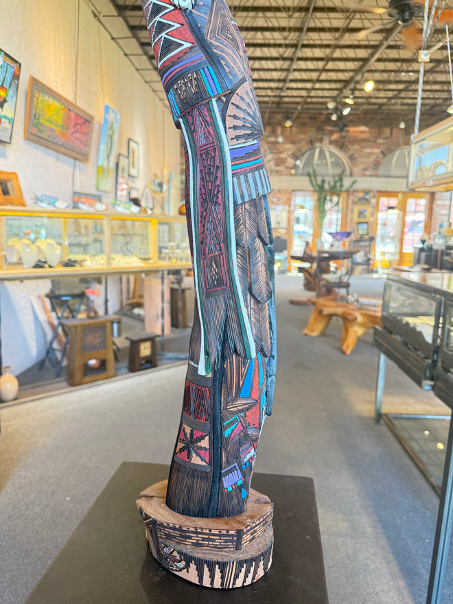 32.5-inch Kachina Sculpture by Navajo Artist Jerald Guy