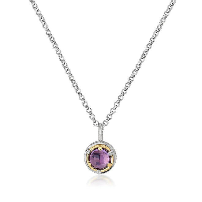 Petite Amethyst Necklace with 18k Gold Vermeil