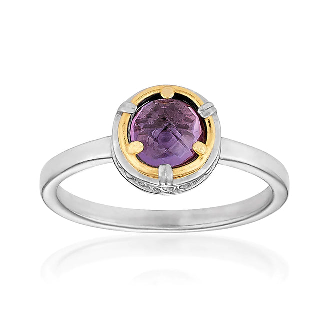 Petite Amethyst Ring with 18k Gold Vermeil