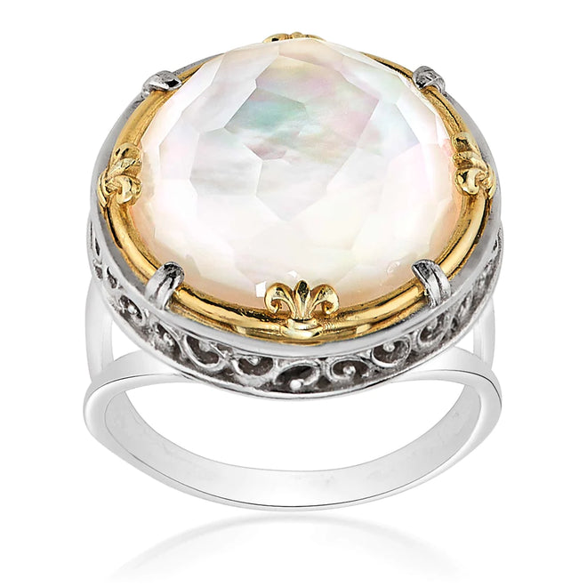 Statement Mother of Pearl Doublet Ring
