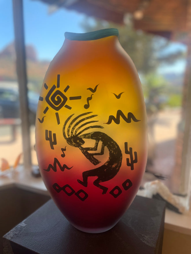 Petroglyph Standing Stone Vase