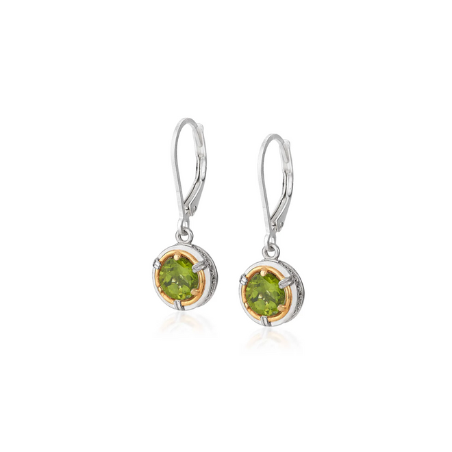 Petite Peridot Earrings with 18k Gold Vermeil