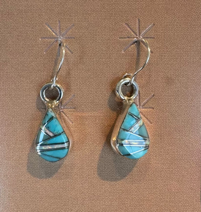 Small Turquoise Pear Drop Earrings