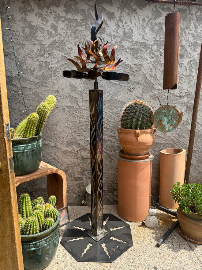 Kinetic Flames Sculpture