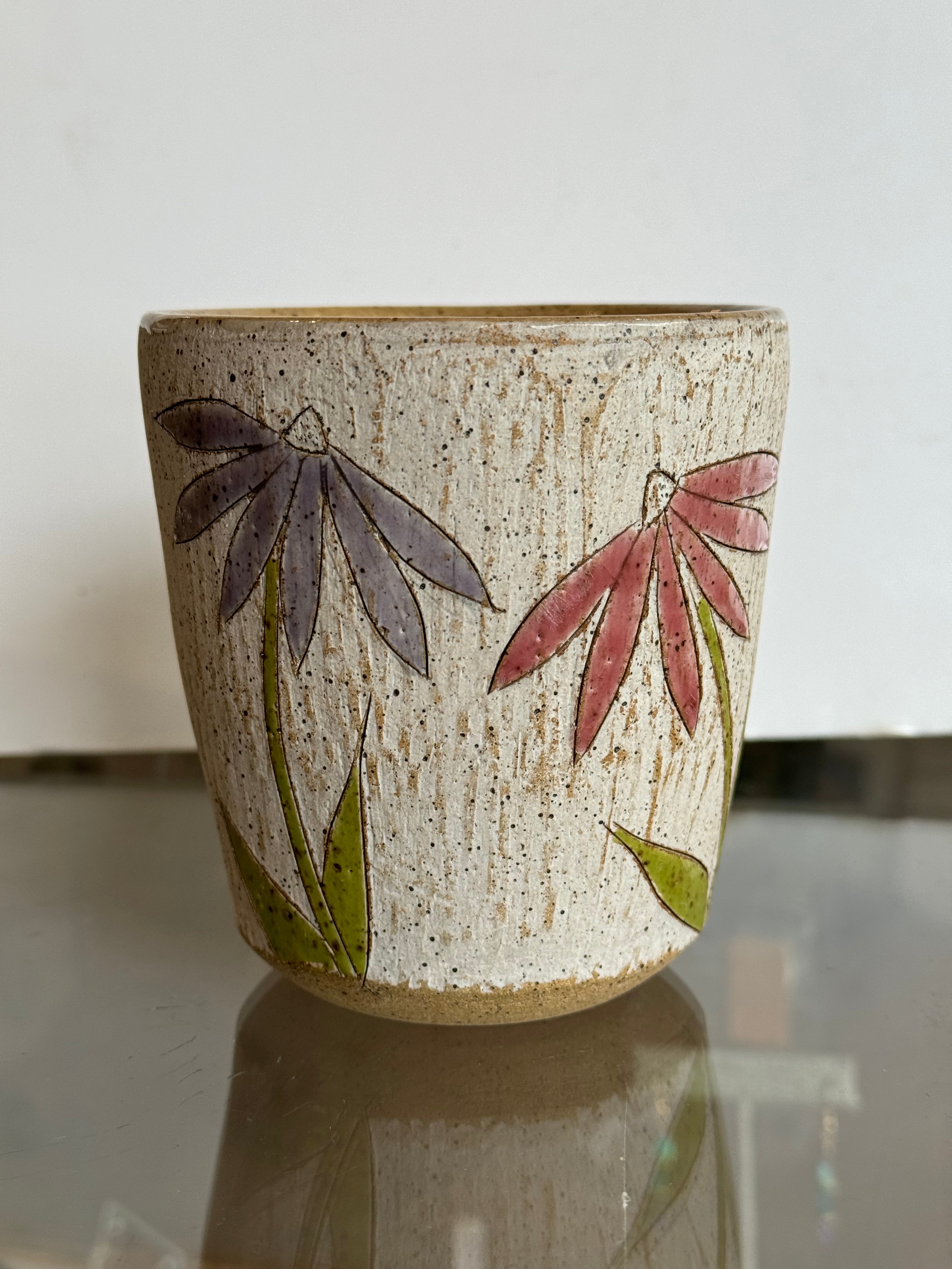 4-Flower Handmade Ceramic Mug – Raku Gallery