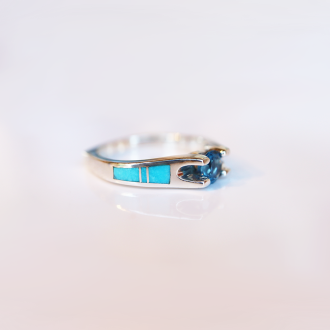 Arizona Blue Turquoise & Blue Topaz