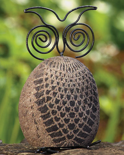 Stone Stencilled Owl Critter