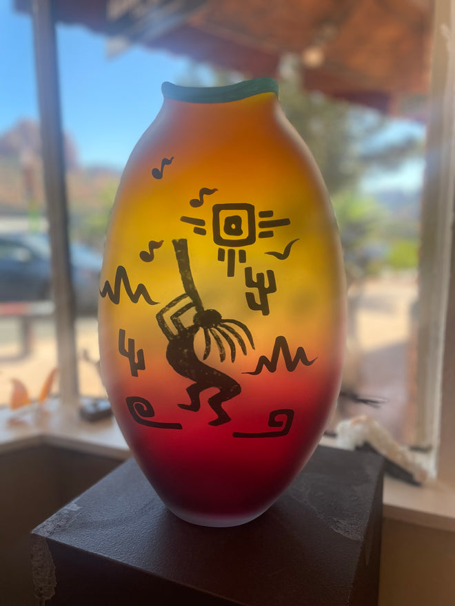 Petroglyph Standing Stone Vase