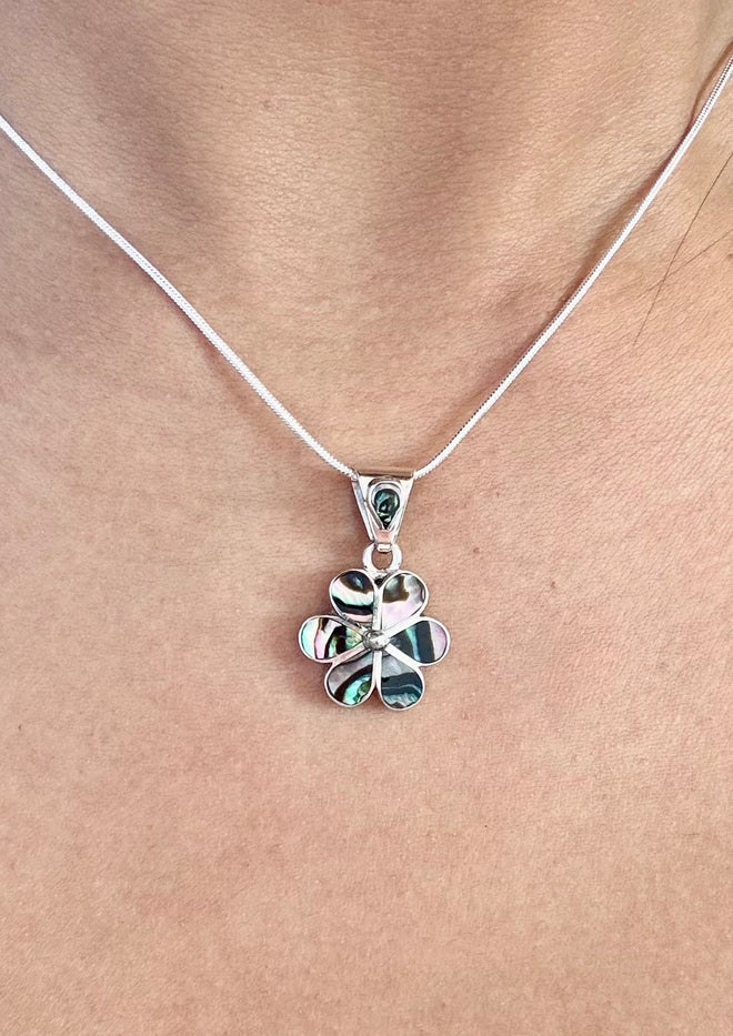 Flower Necklace Abalone