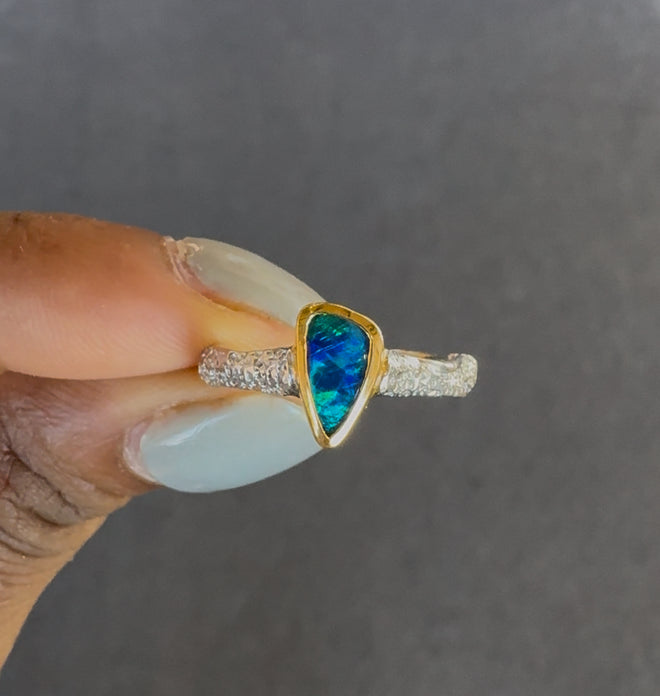 Boulder Opal Ring