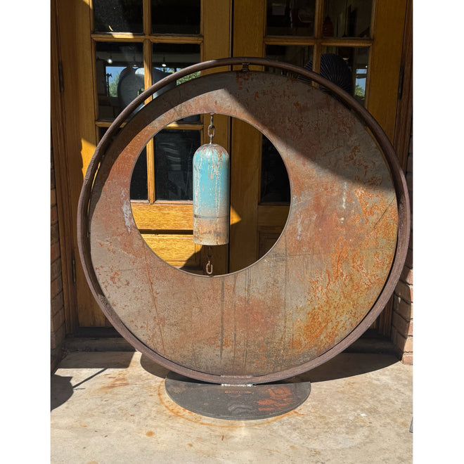 The Old Wagon - Metal Bell Sculpture