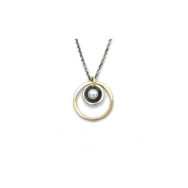 4mm Pearl Sterling Silver Necklace