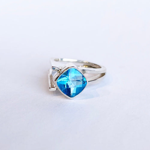 Swiss Blue Topaz Ring