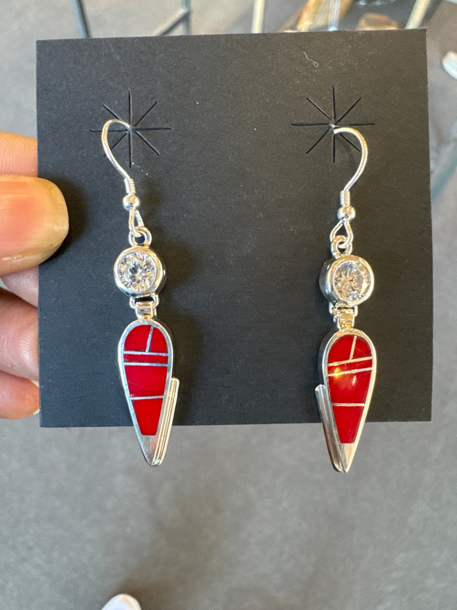 Rosarita Earrings (Navajo Inlaid)