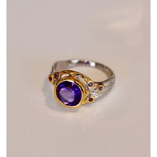 Amethyst & Sapphire Ring