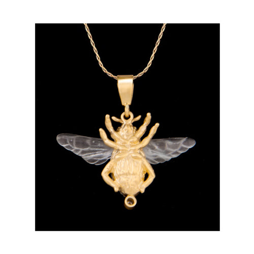 14KT Gold Glass Bee Pendent