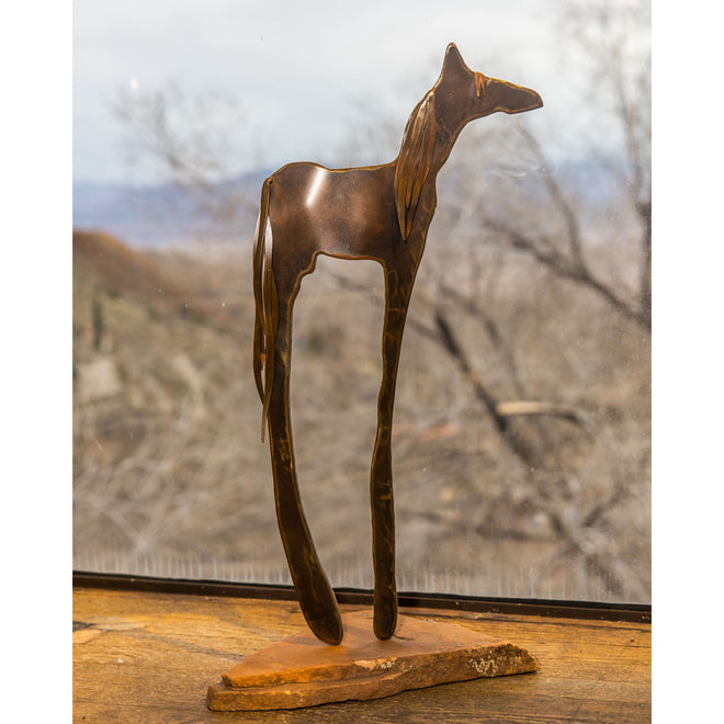 Horse Statue on stone 24-inch