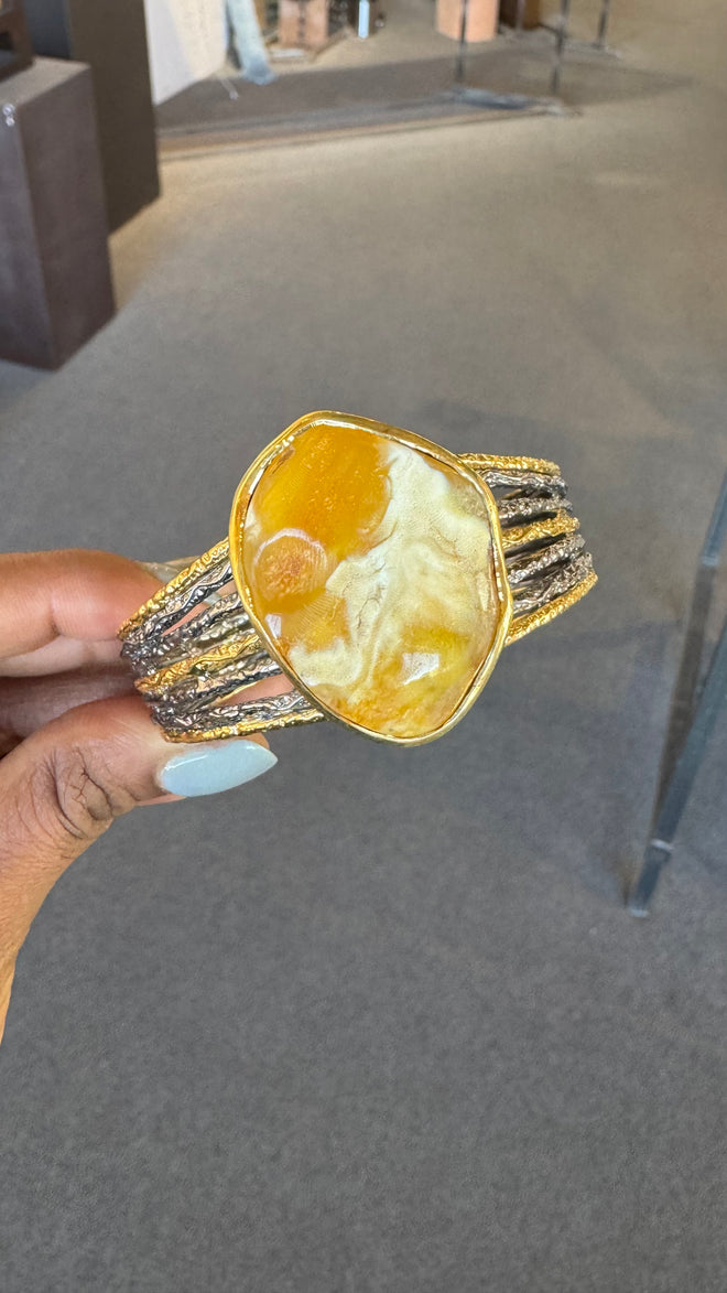Amber Cuff Bracelet
