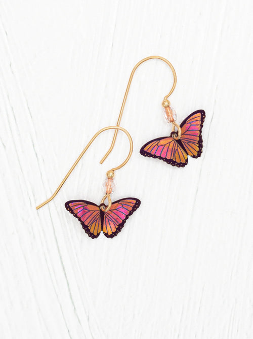 Small Butterfly Drop Earrings