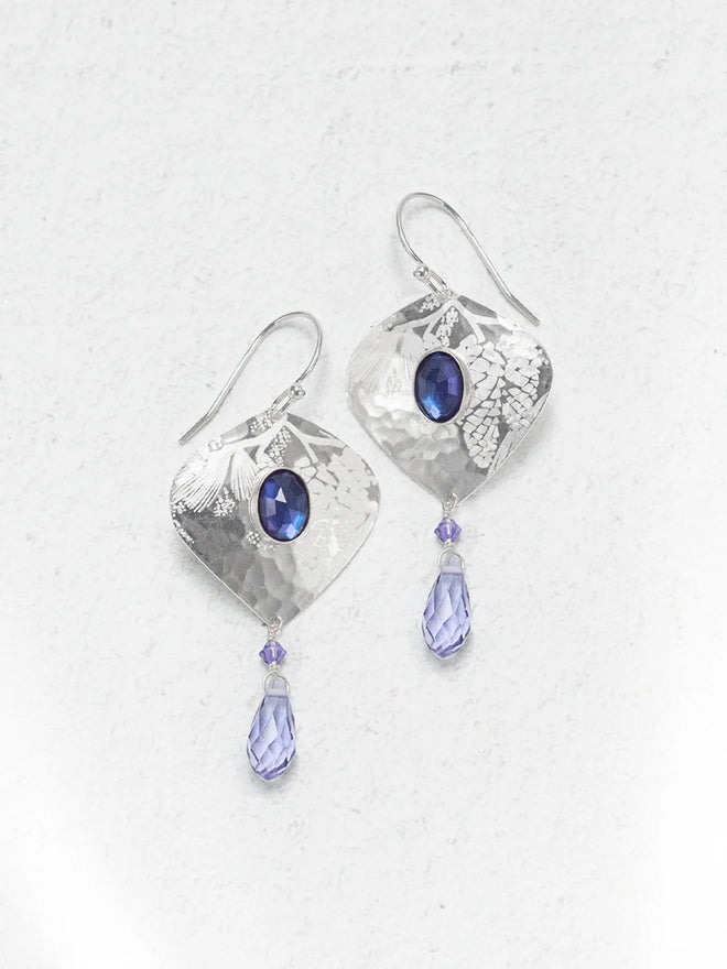 Long Drop Earrings with stones