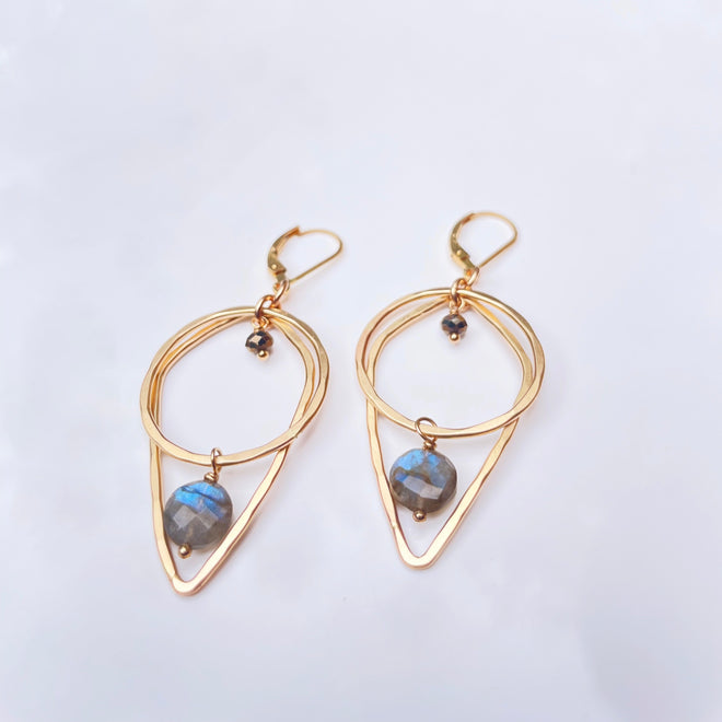 Moonstone Leaf Earrings