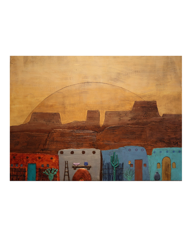 Adobe Village 34”h x 47”w