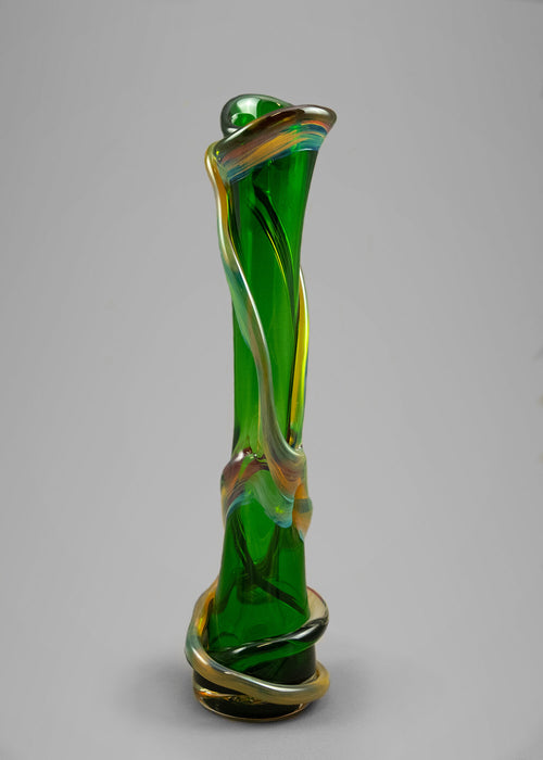 Swirl Drape Glass Vase