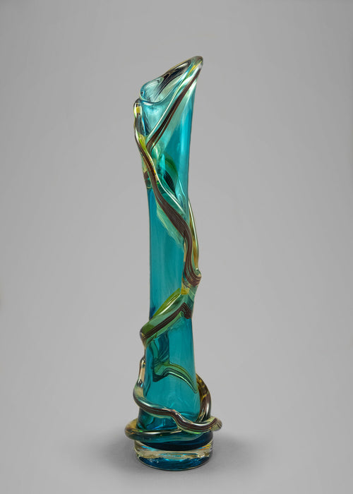 Swirl Drape Glass Vase