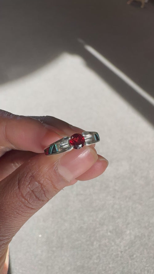 Navajo Stone Inlaid Ring Native American Crafts